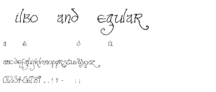 Bilbo-hand Regular font